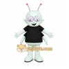White Alien Mascot Costume with Custom Logo White Alien Mascot Costume with Custom Logo