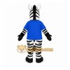 Blue Zebra Mascot Costume with Custom Logo Blue Zebra Mascot Costume with Custom Logo