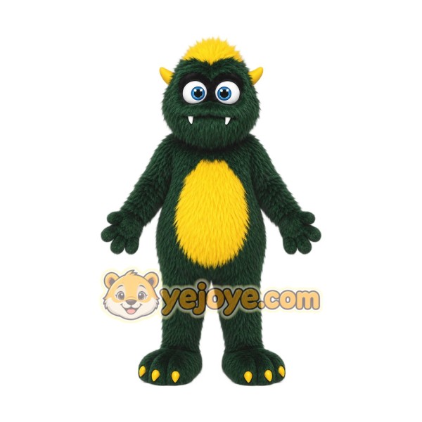 Green Monster Mascot Costume with Custom Logo Green Monster Mascot Costume with Custom Logo