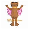Brown Bat Mascot Costume with Custom Logo Brown Bat Mascot Costume with Custom Logo