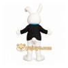 White Rabbit Mascot Costume with Custom Logo White Rabbit Mascot Costume with Custom Logo