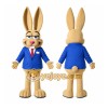 Beige Rabbit Mascot Costume with Custom Logo Beige Rabbit Mascot Costume with Custom Logo