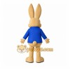 Beige Rabbit Mascot Costume with Custom Logo Beige Rabbit Mascot Costume with Custom Logo