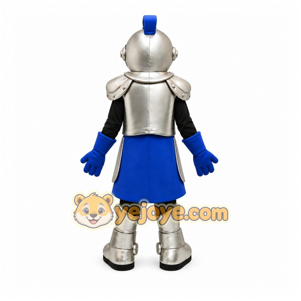 Blue Knight Mascot Costume with Custom Logo Blue Knight Mascot Costume with Custom Logo