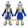 Blue Knight Mascot Costume with Custom Logo