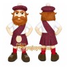 Brown Scottish Warrior Mascot Costume with Custom Logo Brown Scottish Warrior Mascot Costume with Custom Logo