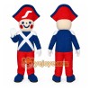 Blue Soldier Mascot Costume with Custom Logo Blue Soldier Mascot Costume with Custom Logo