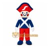 Blue Soldier Mascot Costume with Custom Logo Blue Soldier Mascot Costume with Custom Logo