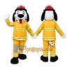 Yellow Dog Mascot Costume with Custom Logo Yellow Dog Mascot Costume with Custom Logo