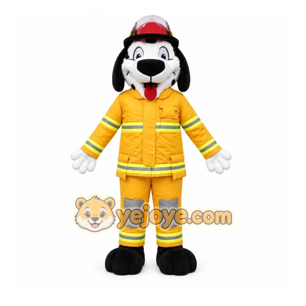 Yellow Dog Mascot Costume with Custom Logo Yellow Dog Mascot Costume with Custom Logo