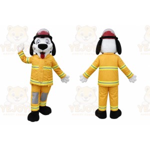 Yellow Dog Mascot Costume with Custom Logo