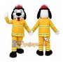 Yellow Dog Mascot Costume with Custom Logo