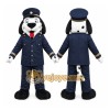 Navy Dog Mascot Costume with Custom Logo Navy Dog Mascot Costume with Custom Logo