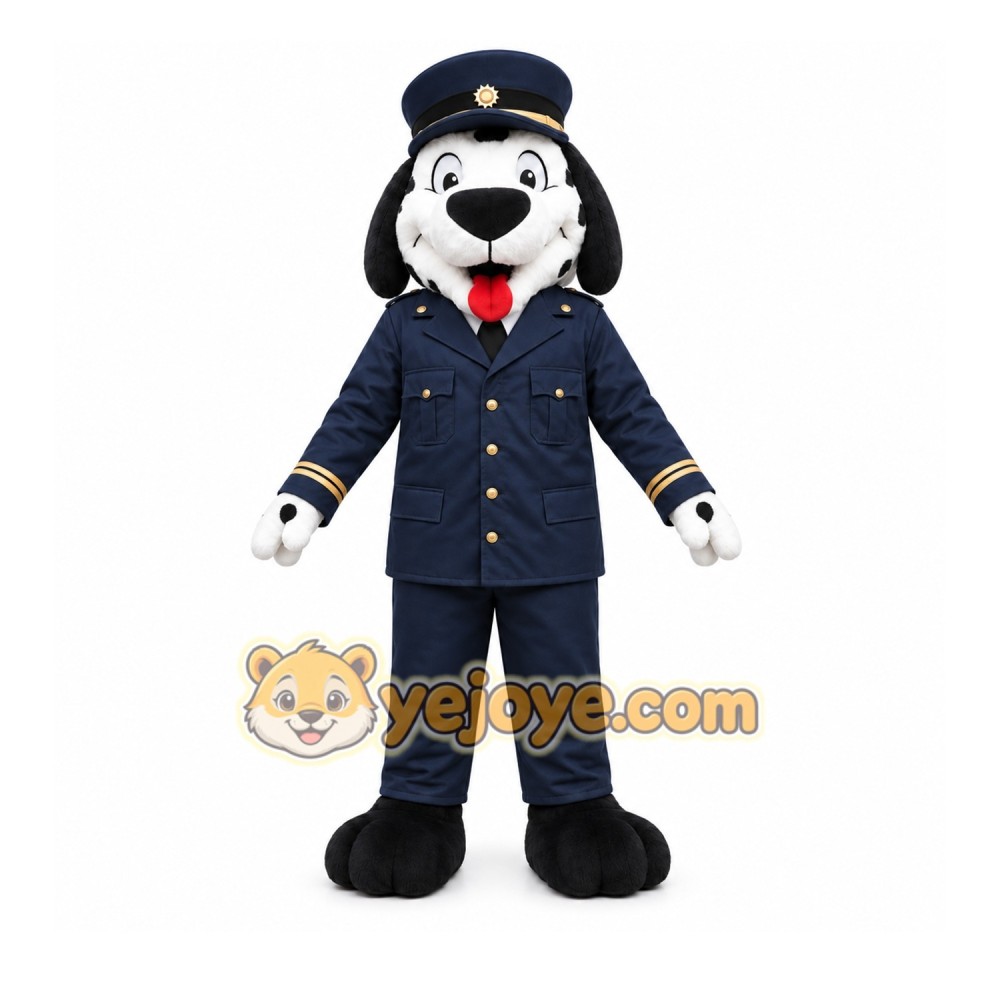 Navy Dog Mascot Costume with Custom Logo Navy Dog Mascot Costume with Custom Logo