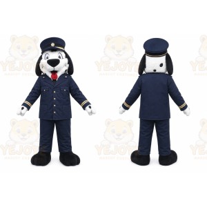Navy Dog Mascot Costume with Custom Logo