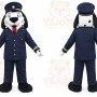 Navy Dog Mascot Costume with Custom Logo