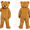 Brown Bear Mascot Costume with Custom Logo