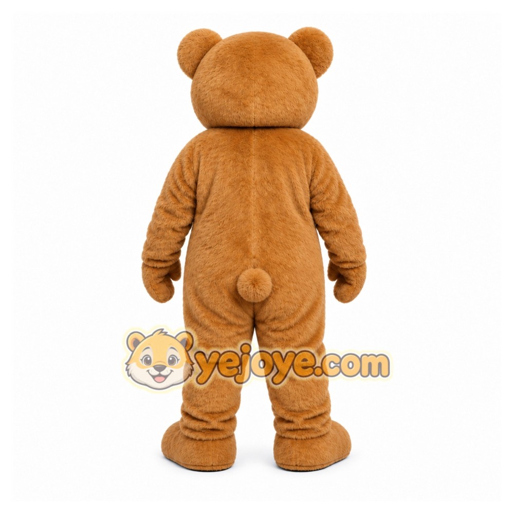 Brown Bear Mascot Costume with Custom Logo