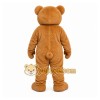 Brown Bear Mascot Costume with Custom Logo