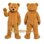 Brown Bear Mascot Costume with Custom Logo
