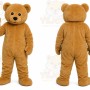 Brown Bear Mascot Costume with Custom Logo