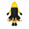 Yellow Rocket Mascot Costume with Custom Logo Yellow Rocket Mascot Costume with Custom Logo