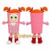 Pink Phone Mascot Costume with Custom Logo Pink Phone Mascot Costume with Custom Logo