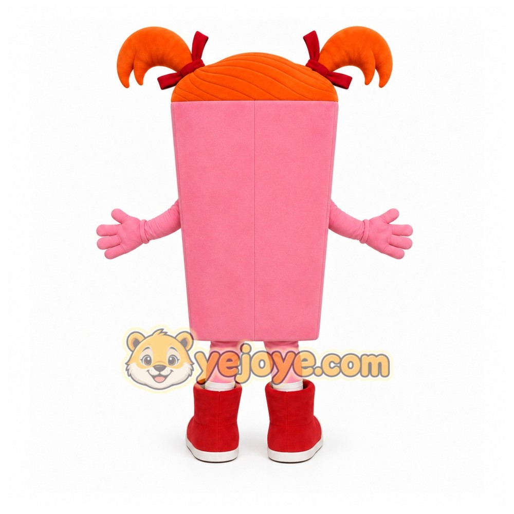Pink Phone Mascot Costume with Custom Logo Pink Phone Mascot Costume with Custom Logo