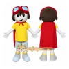 Yellow Boy Mascot Costume with Custom Logo Yellow Boy Mascot Costume with Custom Logo