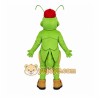 Green Grasshopper Mascot Costume with Custom Logo