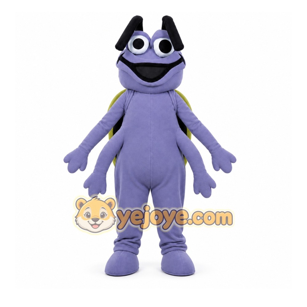 Purple Beetle Mascot Costume with Custom Logo Purple Beetle Mascot Costume with Custom Logo