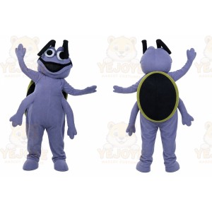 Purple Beetle Mascot Costume with Custom Logo
