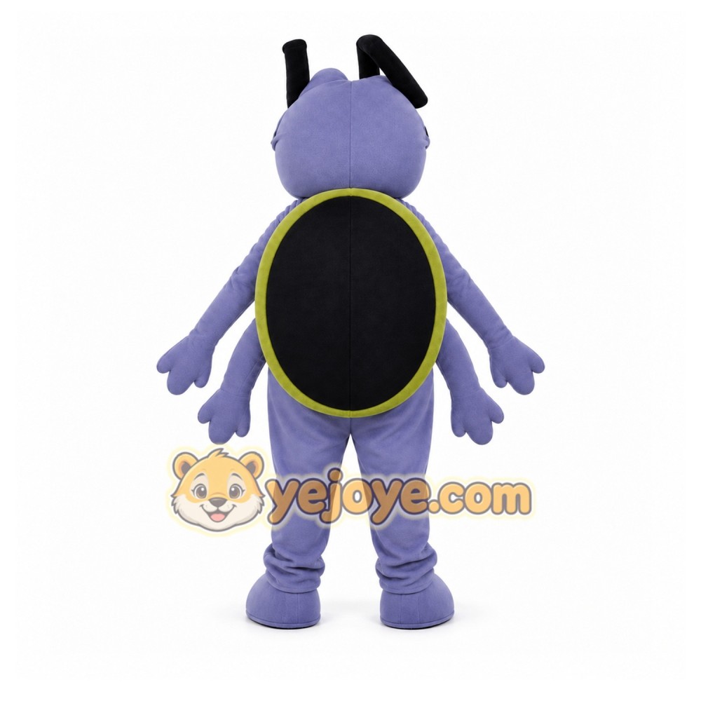 Purple Beetle Mascot Costume with Custom Logo Purple Beetle Mascot Costume with Custom Logo