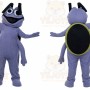 Purple Beetle Mascot Costume with Custom Logo