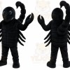 Black Scorpion Mascot Costume with Custom Logo