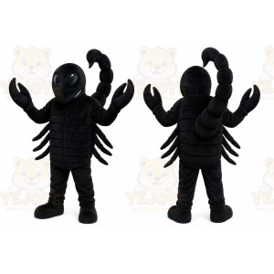 Black Scorpion Mascot Costume with Custom Logo
