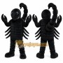 Black Scorpion Mascot Costume with Custom Logo