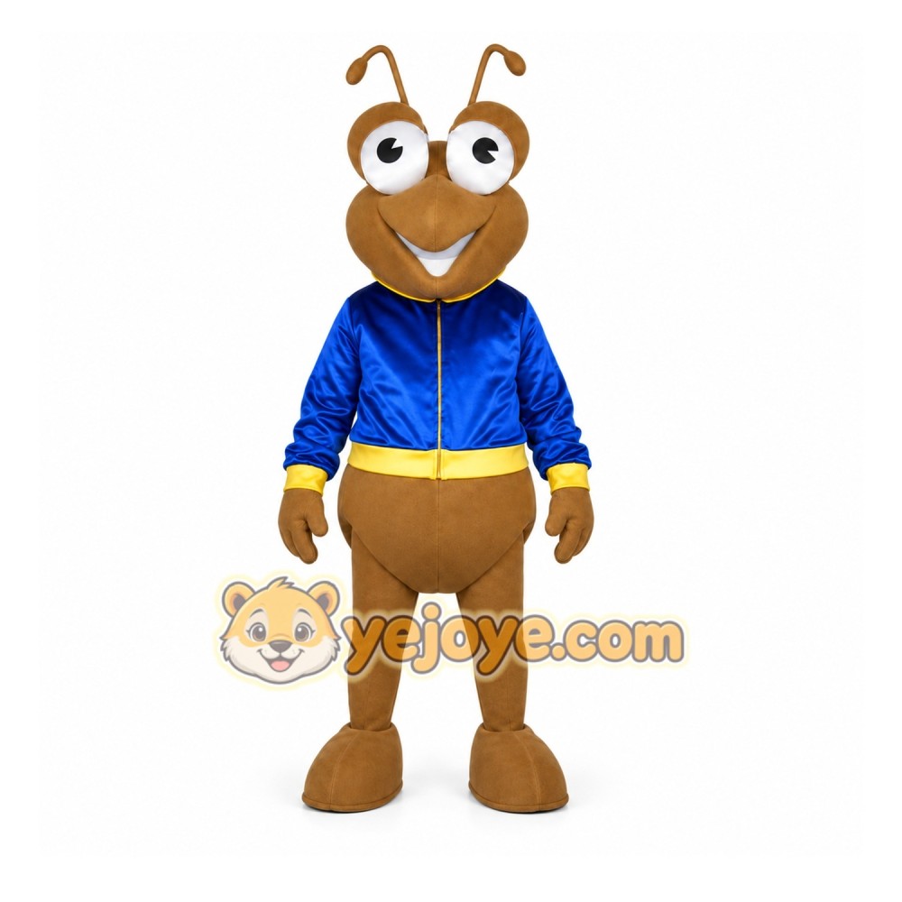 Brown Ant Mascot Costume with Custom Logo Brown Ant Mascot Costume with Custom Logo