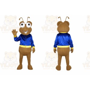 Brown Ant Mascot Costume with Custom Logo