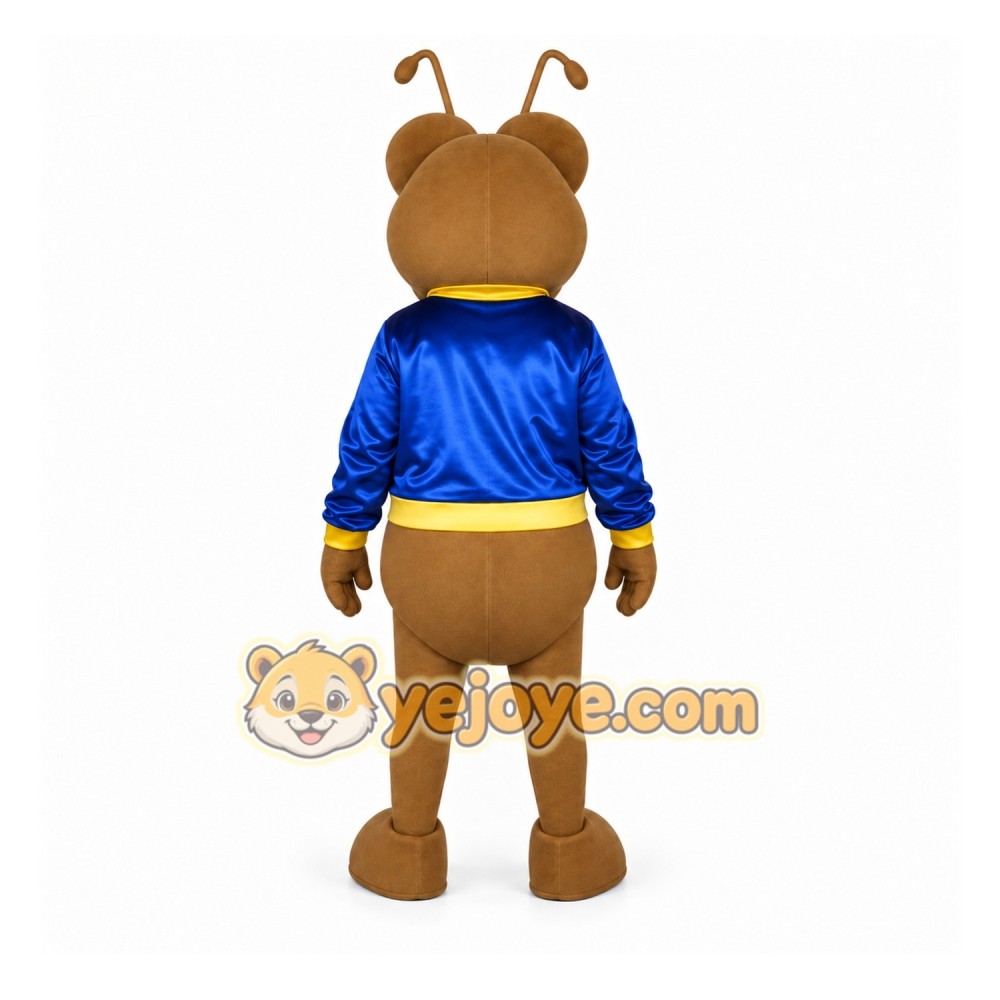 Brown Ant Mascot Costume with Custom Logo Brown Ant Mascot Costume with Custom Logo