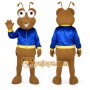 Brown Ant Mascot Costume with Custom Logo