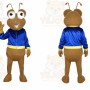 Brown Ant Mascot Costume with Custom Logo