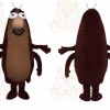 Brown Cockroach Mascot Costume with Custom Logo