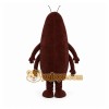 Brown Cockroach Mascot Costume with Custom Logo