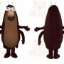 Brown Cockroach Mascot Costume with Custom Logo