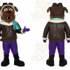 Brown Dog Mascot Costume with Custom Logo