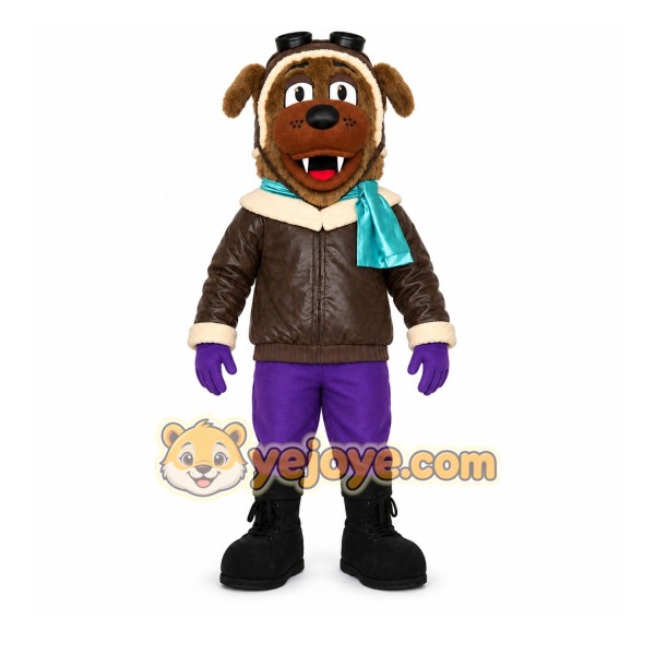 Brown Dog Mascot Costume with Custom Logo Brown Dog Mascot Costume with Custom Logo