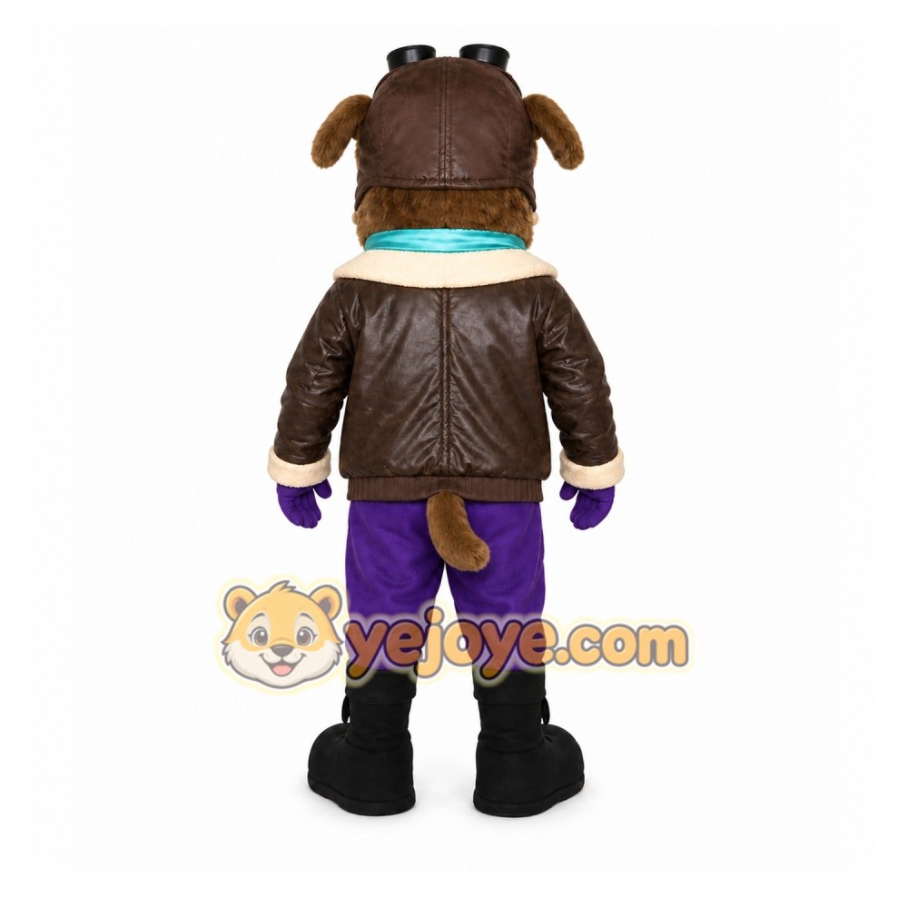 Brown Dog Mascot Costume with Custom Logo Brown Dog Mascot Costume with Custom Logo