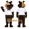 Brown Dog Mascot Costume with Custom Logo Brown Dog Mascot Costume with Custom Logo