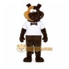 Brown Dog Mascot Costume with Custom Logo Brown Dog Mascot Costume with Custom Logo